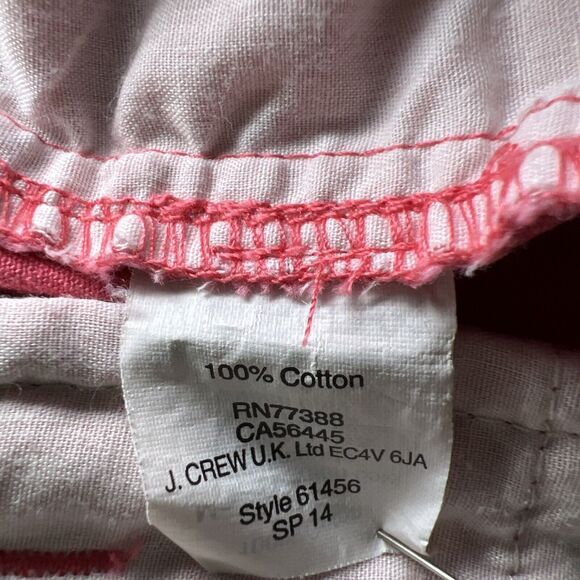 J. Crew Chino Shorts Women’s Size 6 Pink Cotton Summer Preppy - Picture 4 of 9